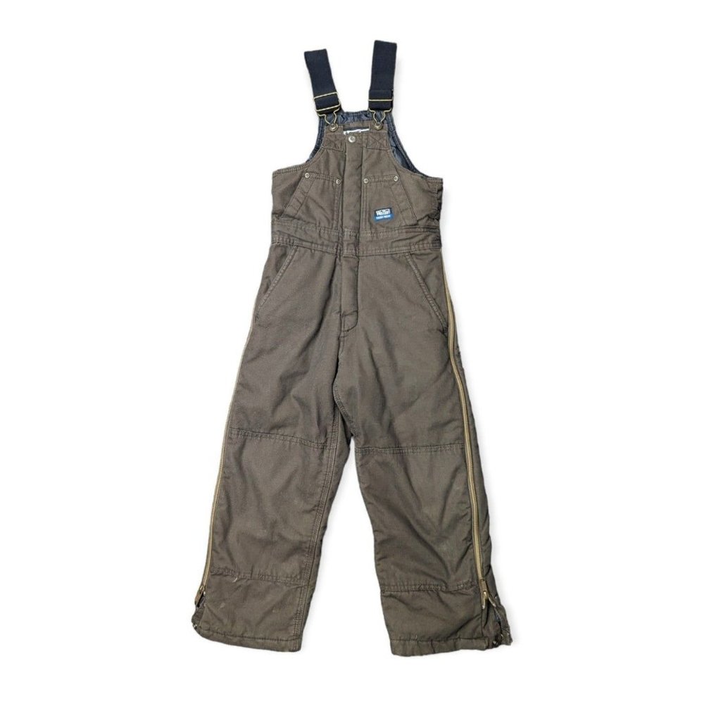Vintage Walls Tough Wear Youth M Overalls Brown Insulated Winter Snow Suit 2